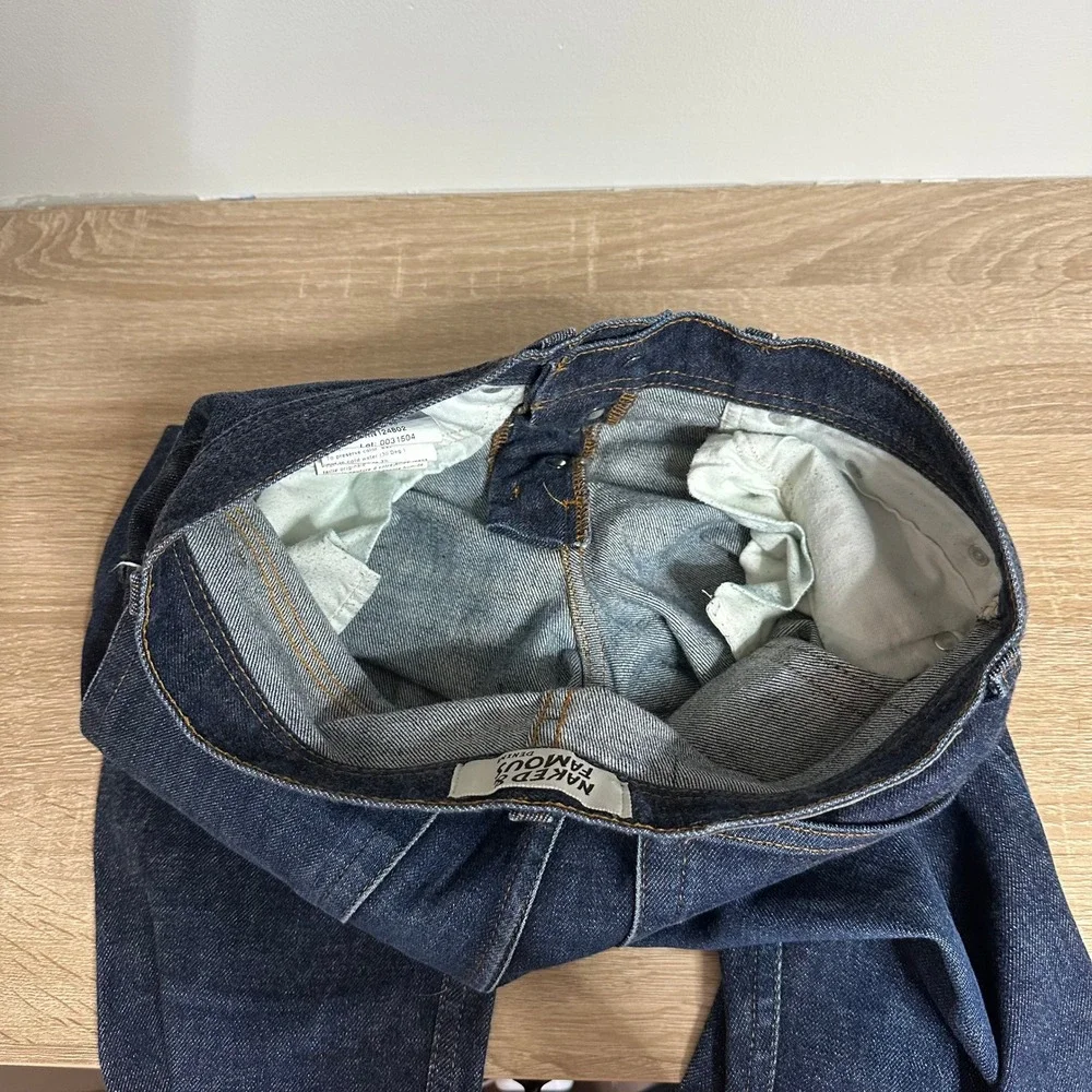 Naked & Famous Weird Guy Selvedge Jeans Mens 29x27 Stretch Dark Wash Button Fly